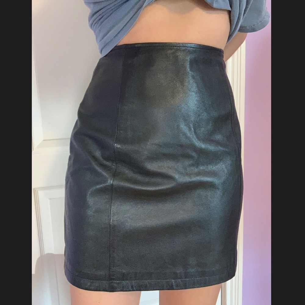 Black Leather Skirt